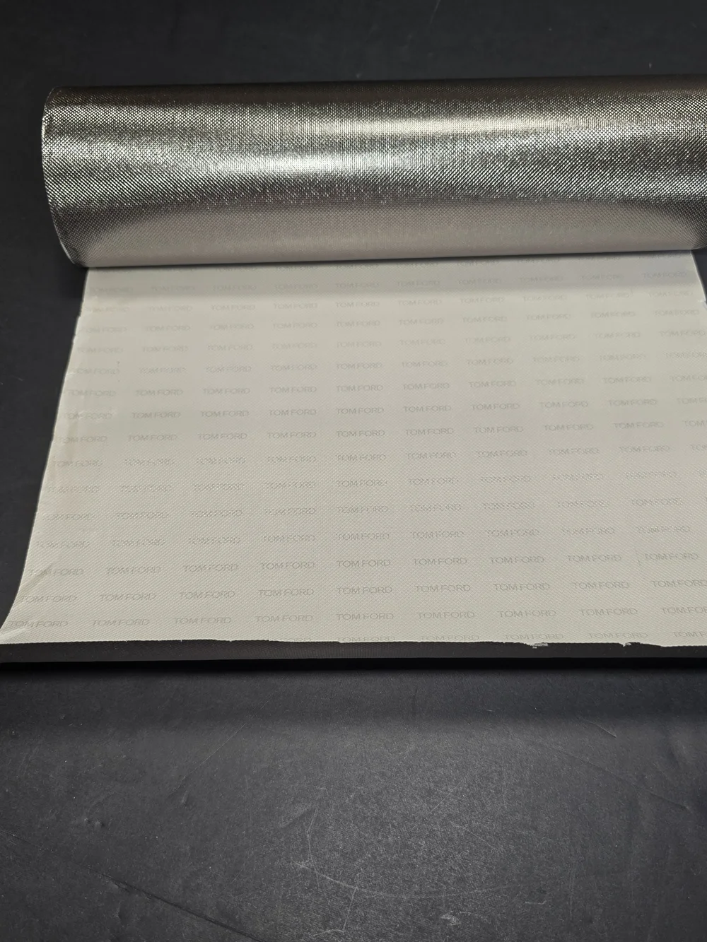 Tom Ford Grey Ribbed Wrapping Paper Roll Length 12